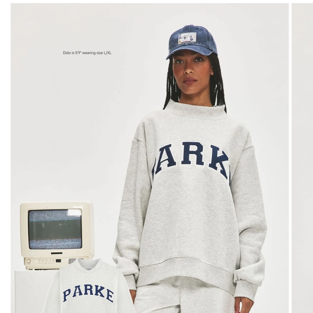 Gray Parker Women's Sweatshirt authentic from official Parke site